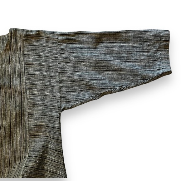 Mosaic USA Linen Tunic Top Lagenlook Flowy Striped Popover MOP Buttons Small - Picture 4 of 9